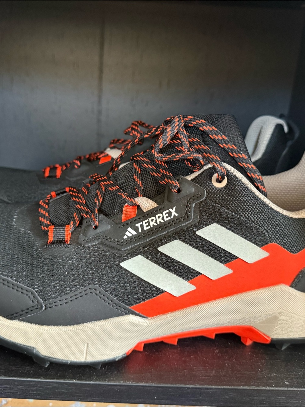 adidas Terrex Black and Red Men's Outdoor Trail Shoes